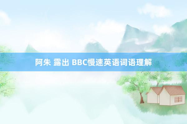 阿朱 露出 BBC慢速英语词语理解